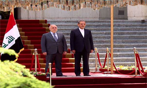 El primer ministro de Iraq, Haider al Abadi, con el primer vicepresidente iraní, Eshaq Jahangiri Iraq se prepara para el periodo post-Daesh